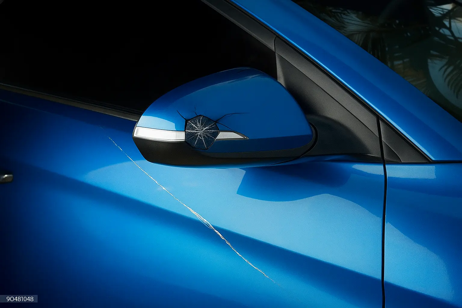 Vehicle scratch before cosmetic repair
